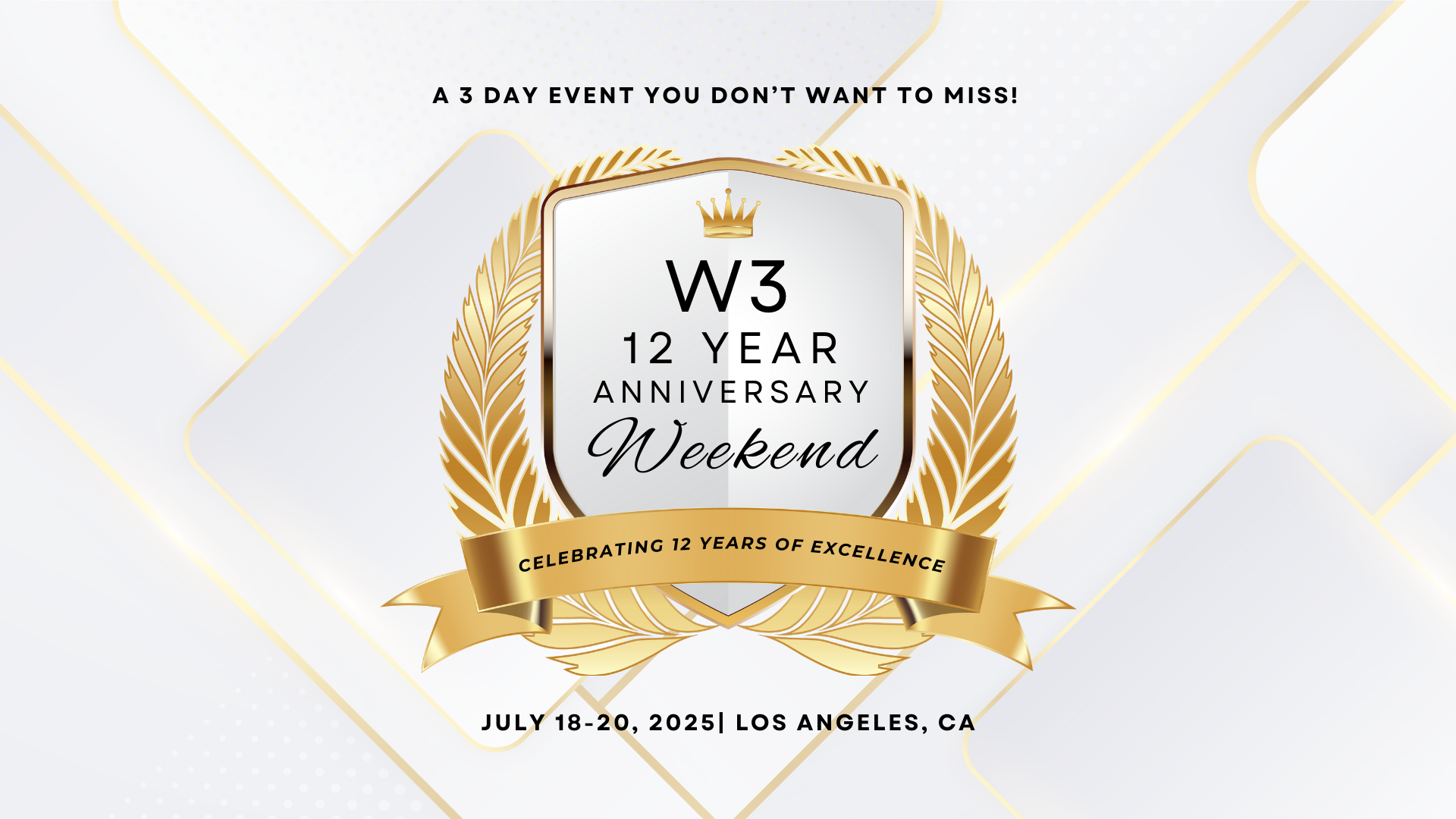 W3 12 Year Anniversary Weekend