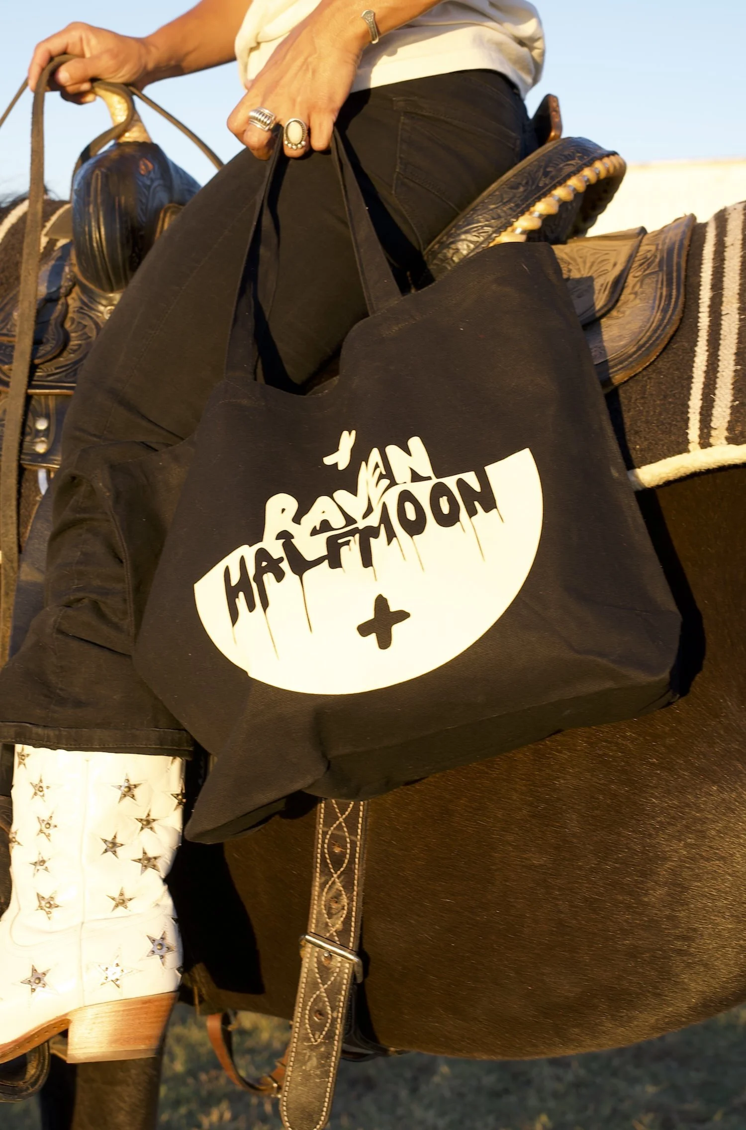 Raven Halfmoon Tote Bag