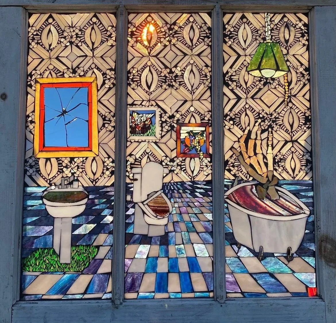 HIFH|how i found her|2022|stained glass and sanded grout|25 x 25 in │ 63 x 63 cm|primary.jpg