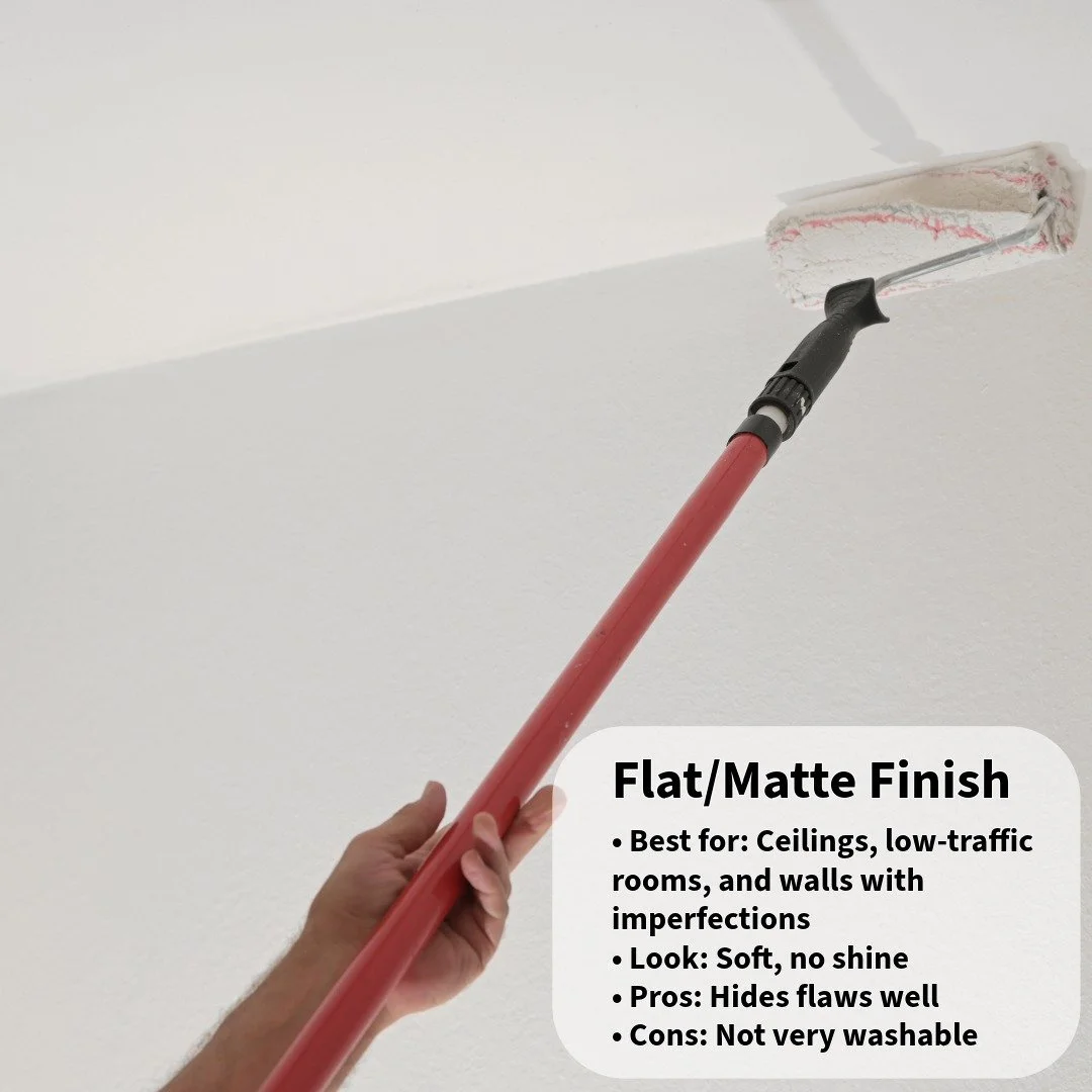 Ever stand in the paint aisle wondering what the difference is between eggshell, satin, or semi-gloss? You&rsquo;re not alone, and choosing the right finish is just as important as choosing the right color. Check out our quick breakdown of the most c