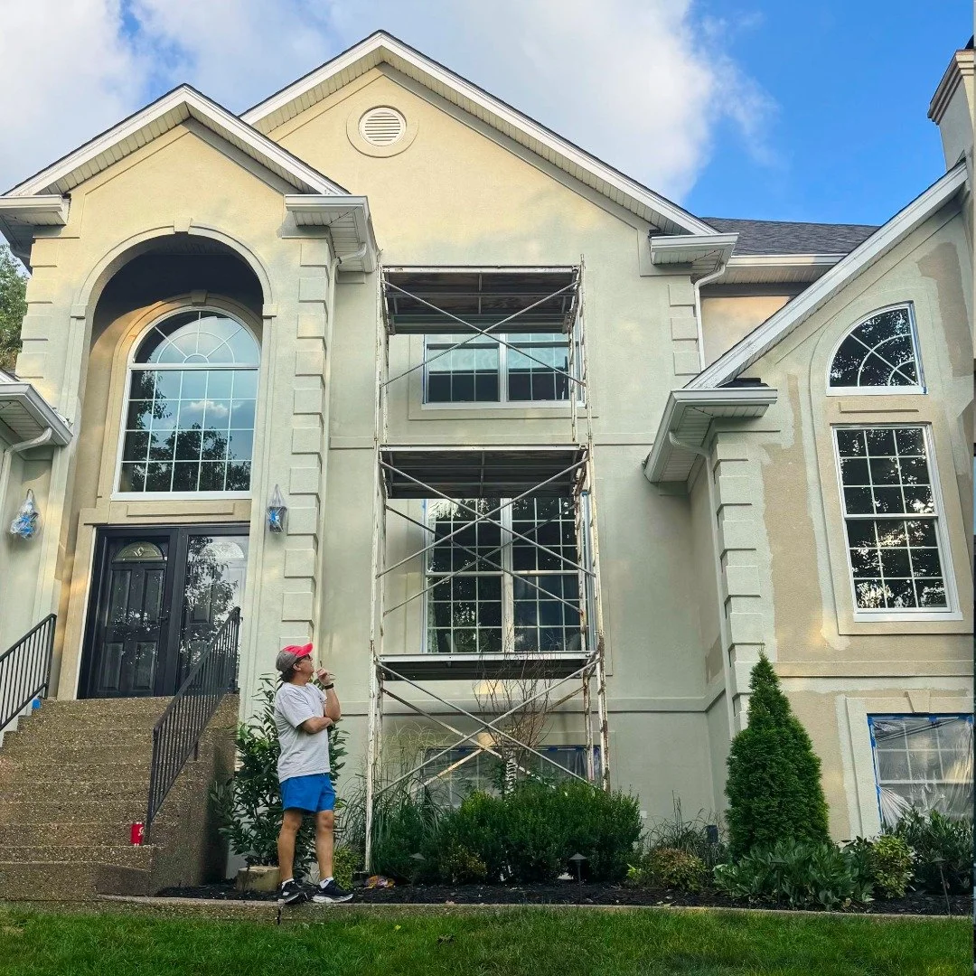 Sometimes getting a project done well means bringing the right specialists together, and that&rsquo;s something we do all the time for both residential and commercial projects.

This particular home had significant hail damage to its Dryvit exterior.