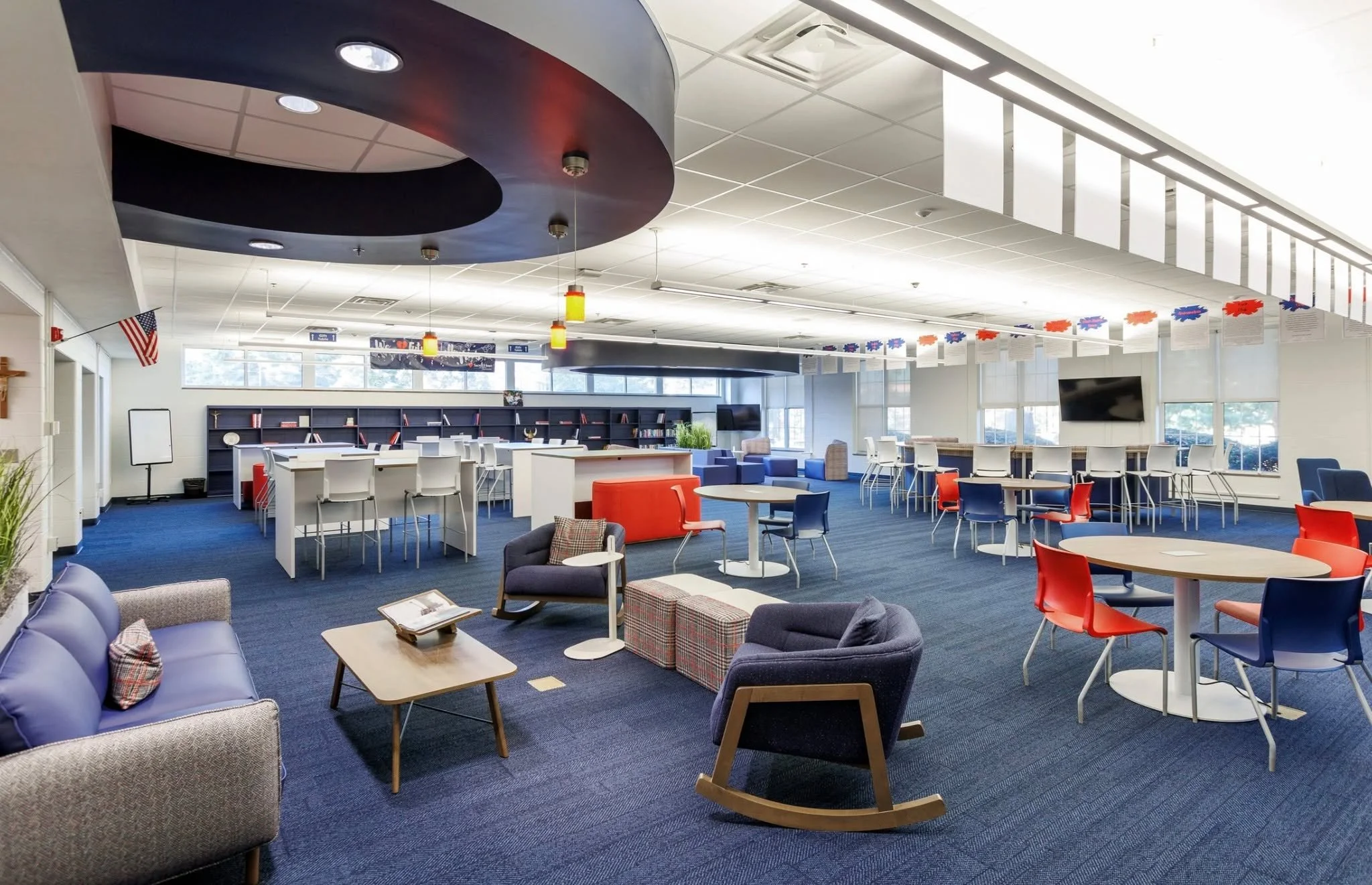 We love looking back at projects that have helped transform spaces into something special!

Our team had the opportunity to help renovate Sacred Heart Academy's former library into the beautiful Honorable Audra Eckerle Library.

The goal was to creat