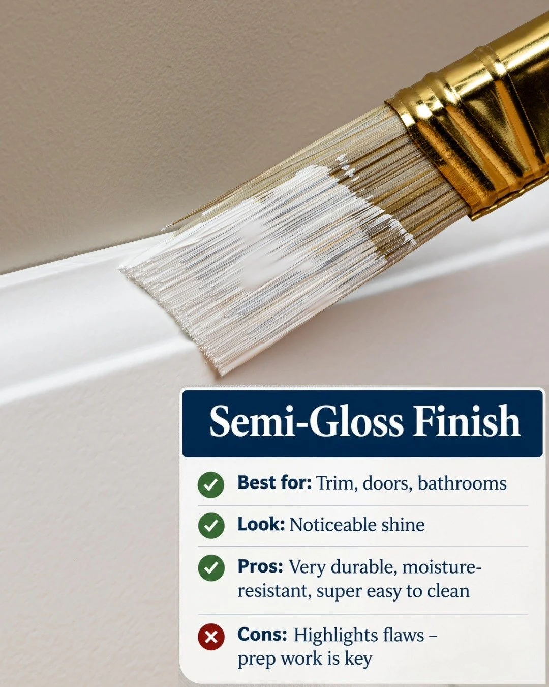 Ever stand in the paint aisle wondering what the difference is between eggshell, satin, and semi-gloss? You&rsquo;re not alone, and choosing the right finish matters as much as choosing the right color. Check out our quick breakdown of the most commo