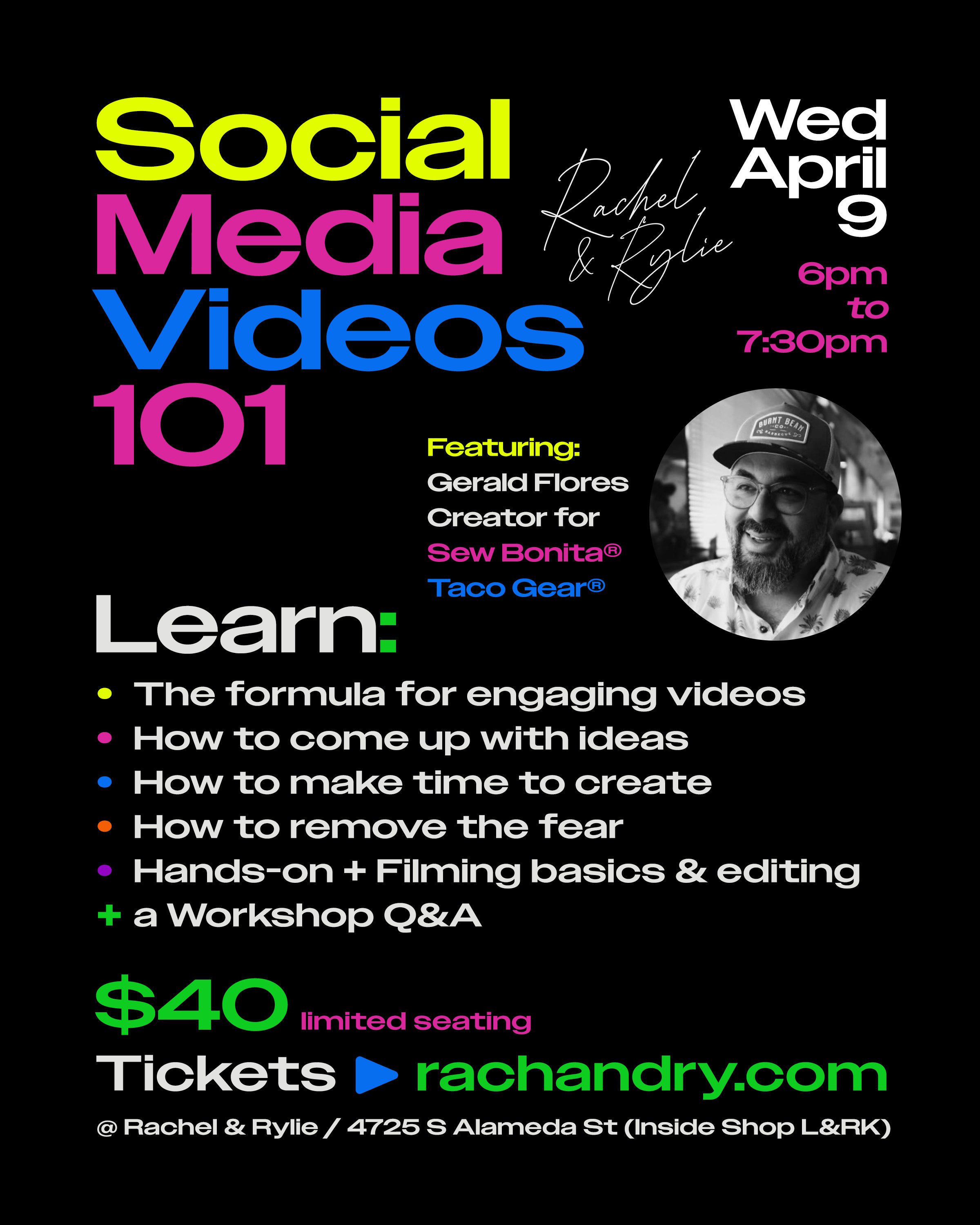 Social Media Videos 101 with Sew Bonita’s Gerald Flores