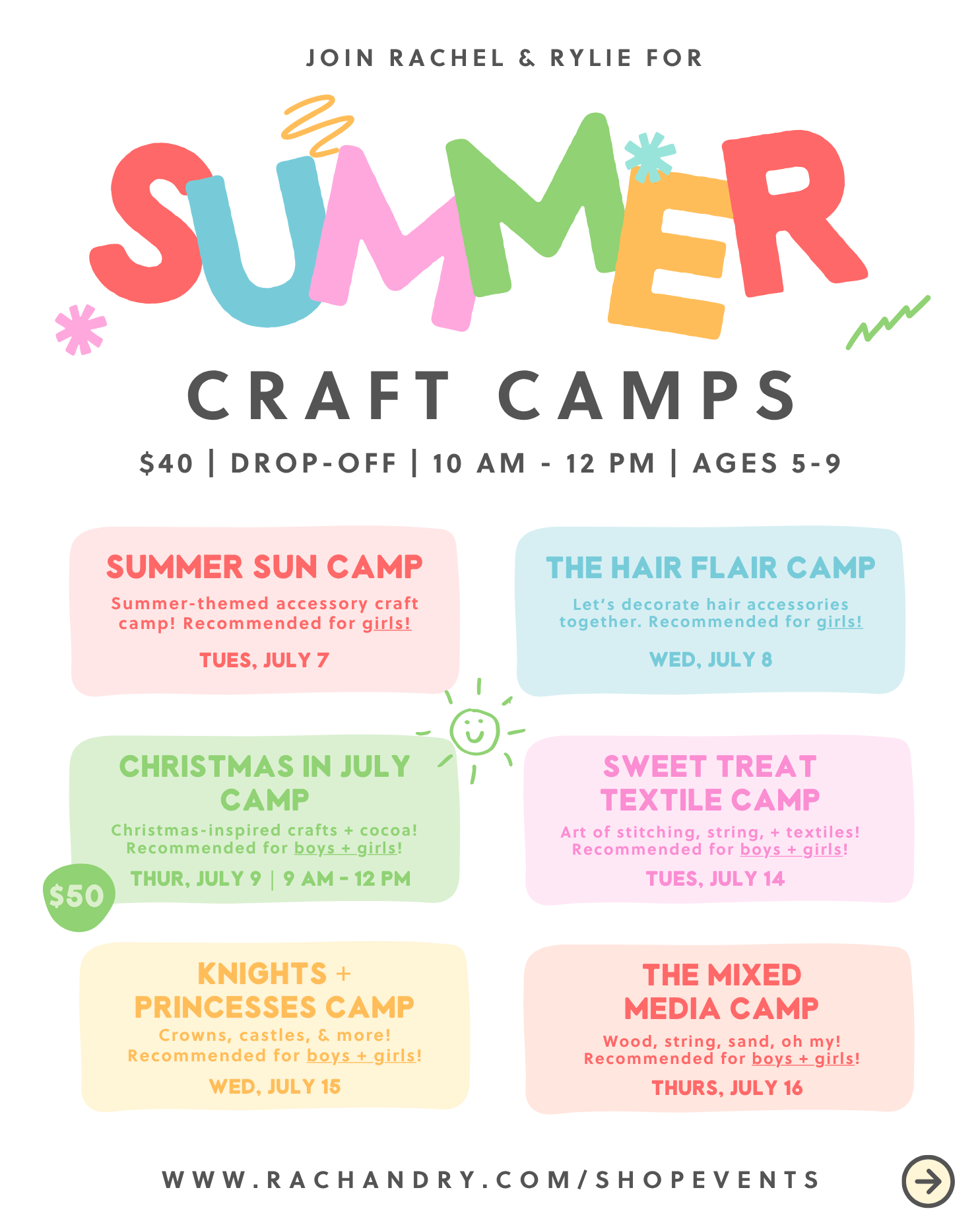 Summer Craft Camps | July 2026