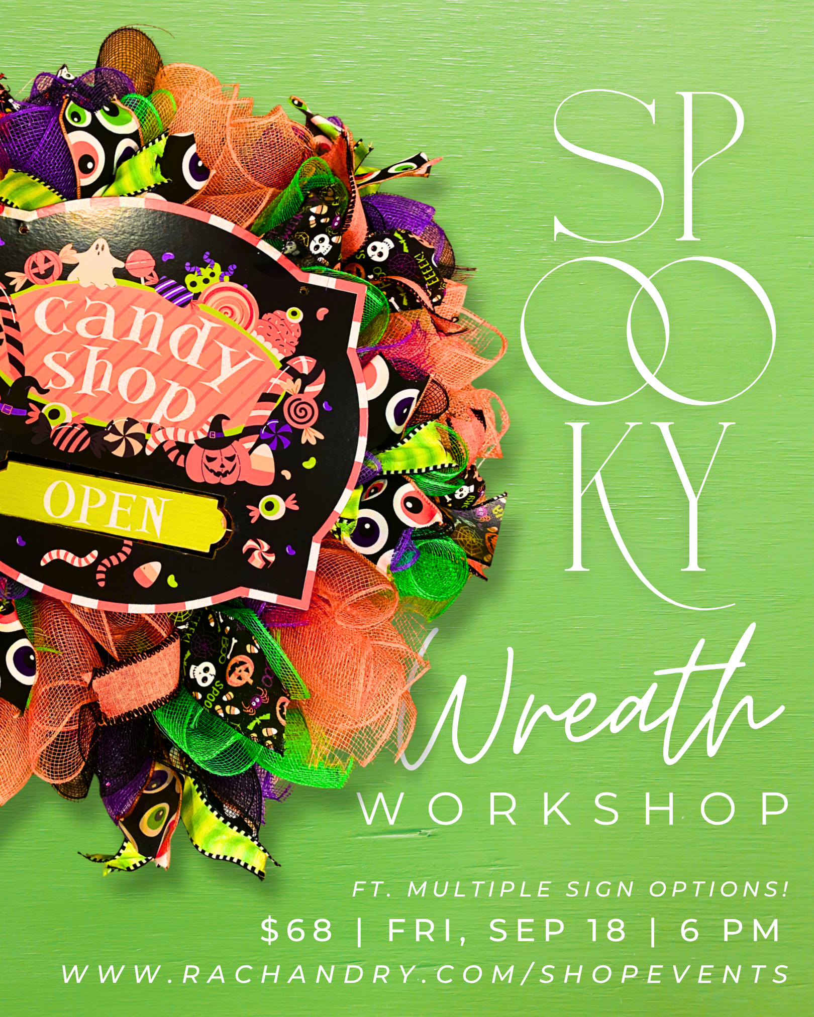 Spooky Halloween Wreath Workshop