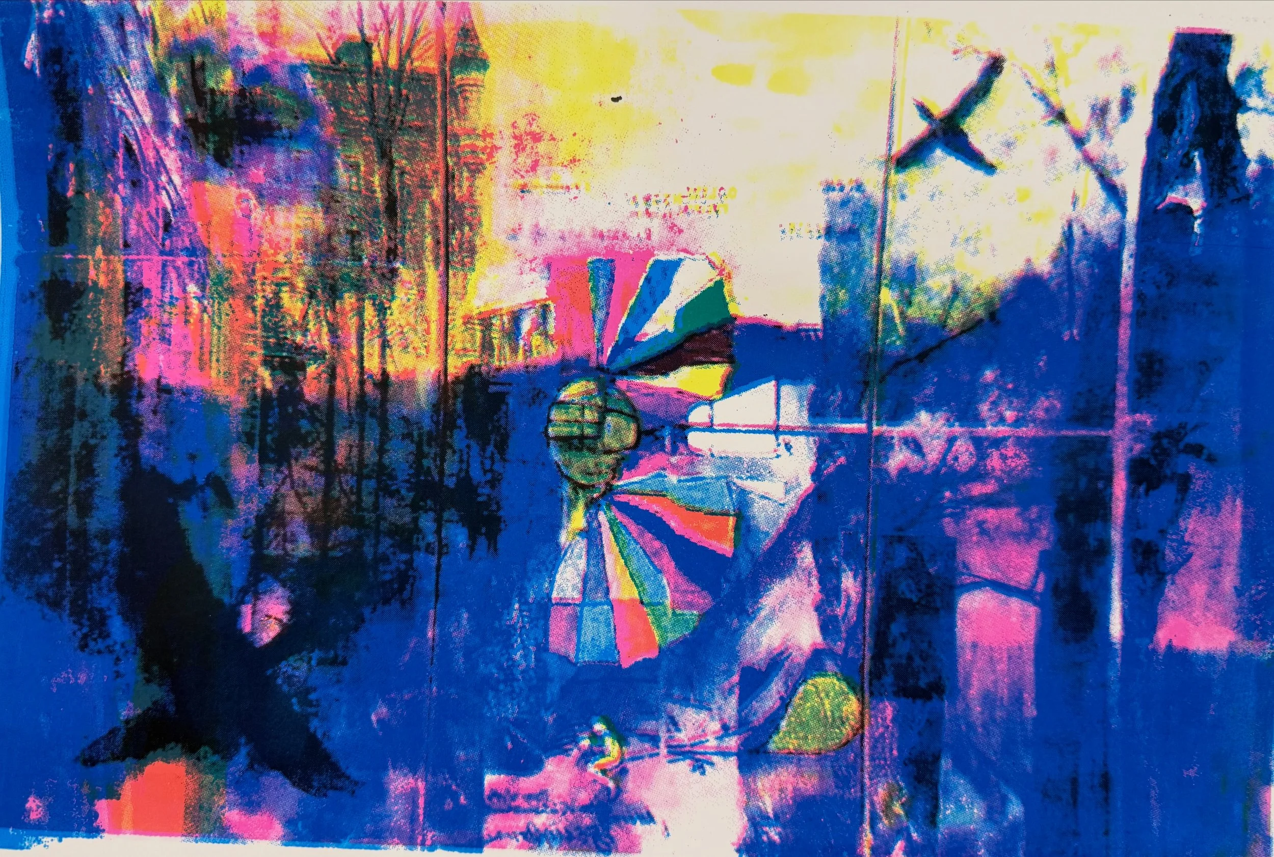 Flying Home. Silkscreen print, 11x17 inches, 2025