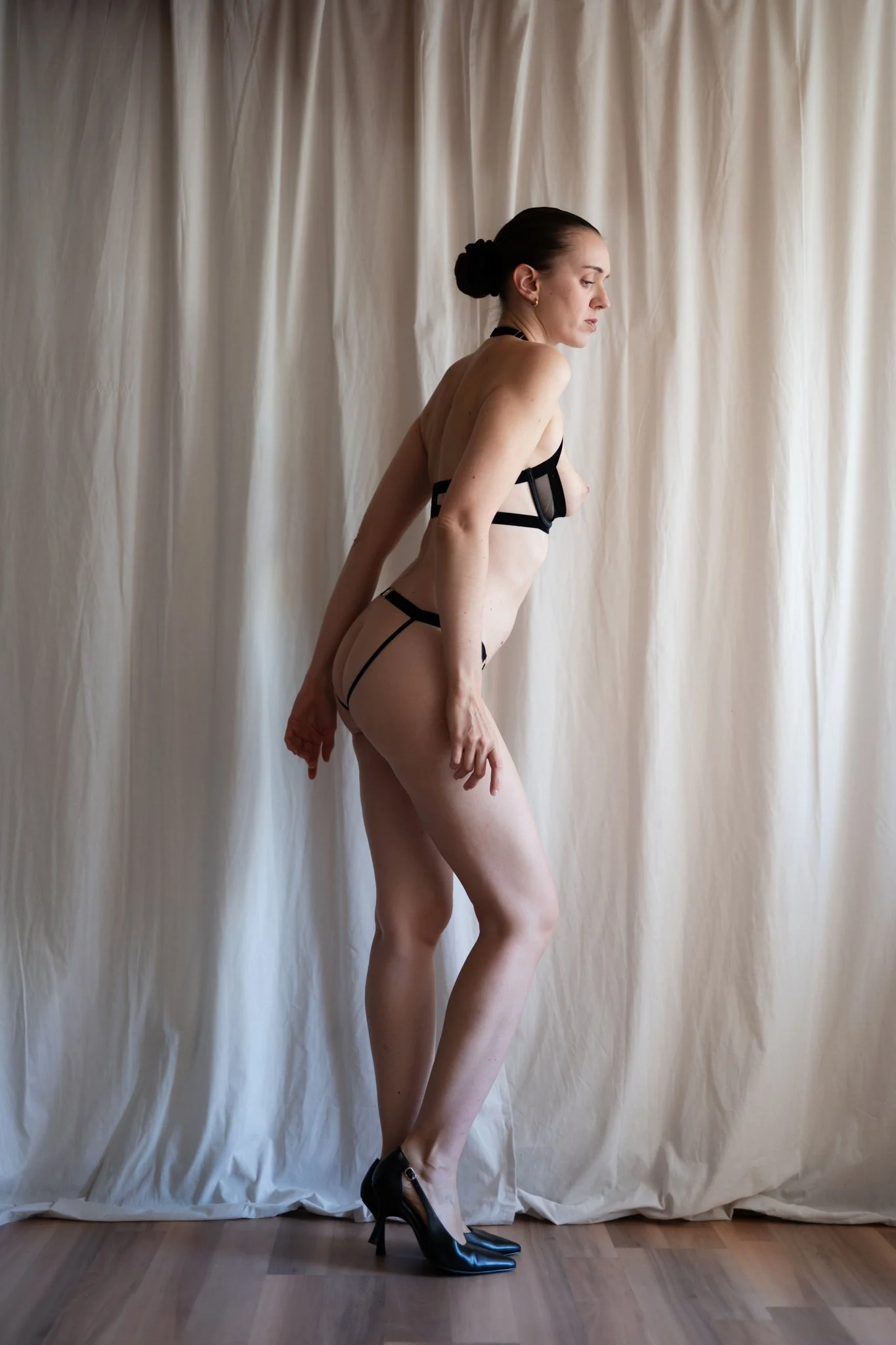 Open Black Lingerie Set