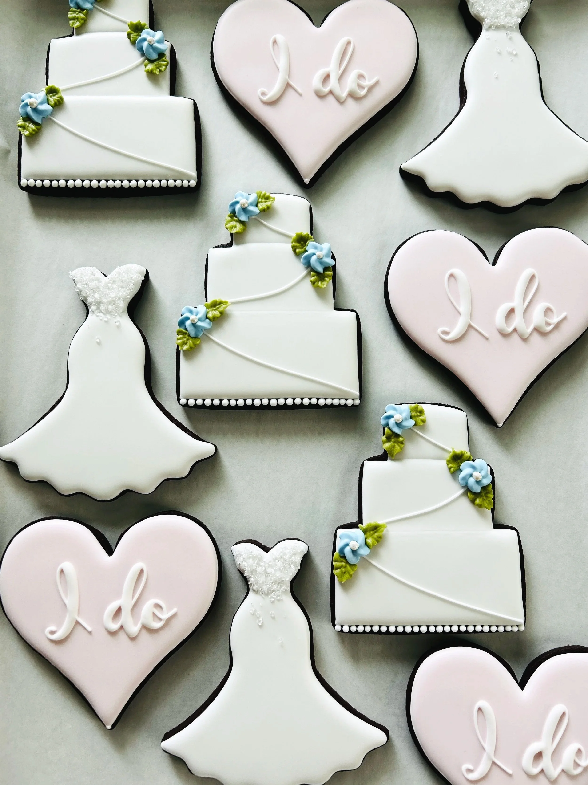 Wedding & Wedding Shower Sugar Cookies (Please contact us for date availability before ordering)