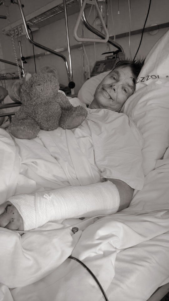 Curt with Teddy Bear in Poznan Hospital.jpg