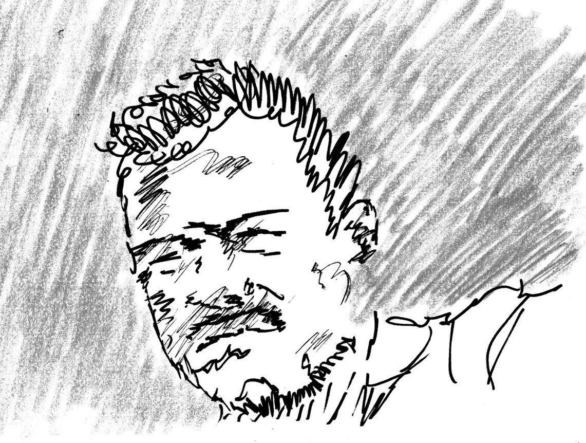 Sketch 6 - Tough guy with crew cut on boat.jpg