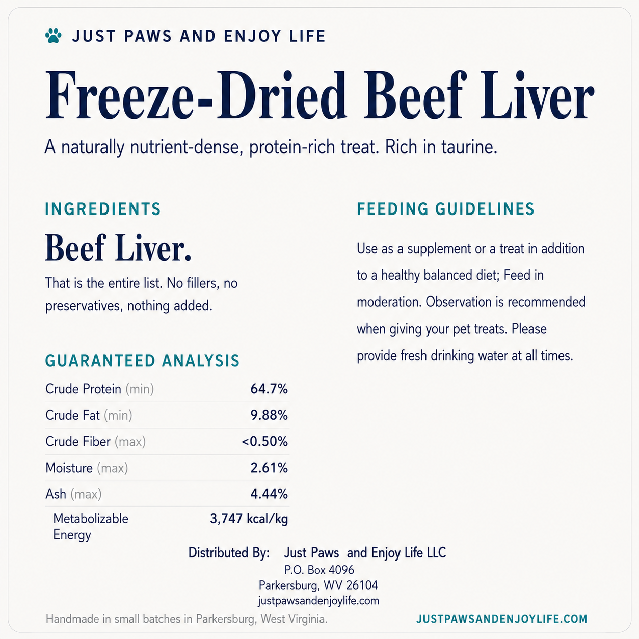 Freeze Dried Beef Liver Nutrition Label.png