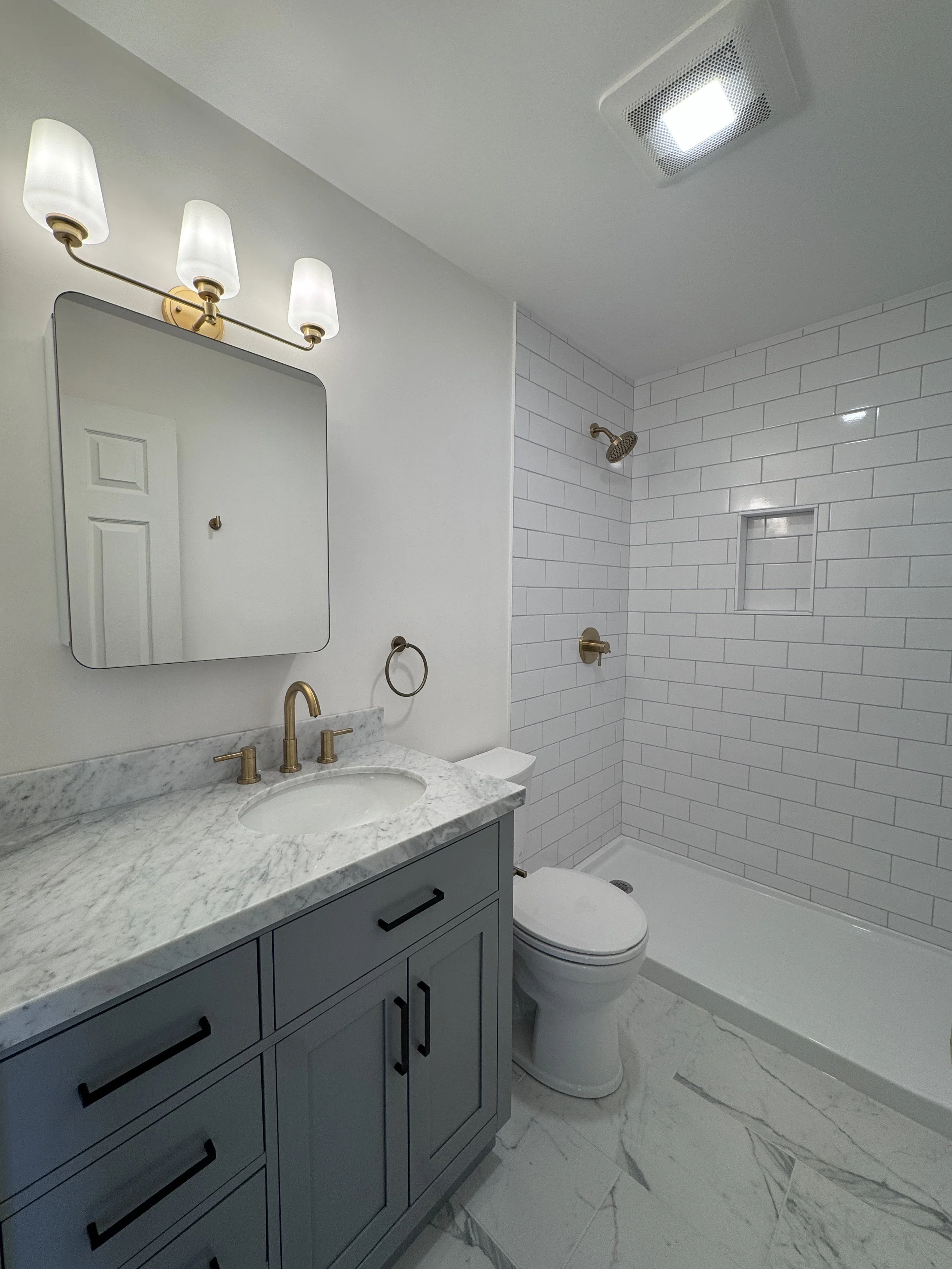 subway tile Shelburne Vermont bathroom renovation remodel