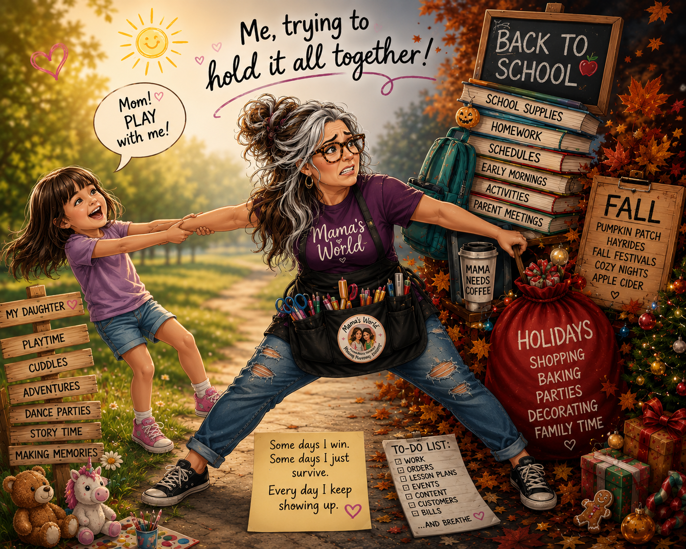 Mom being pulled in two directions, daughter and summer versus responsiblity and planning