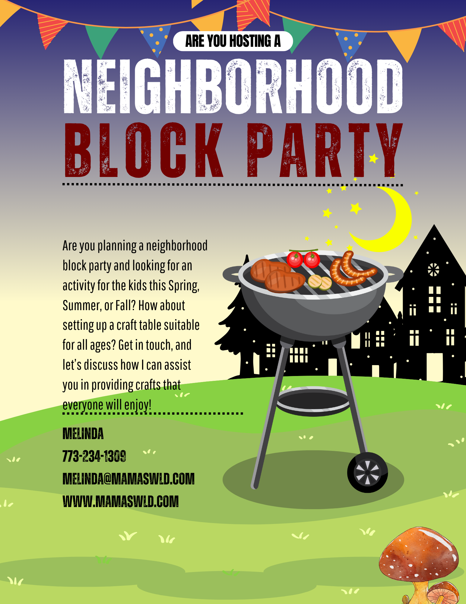 Black and Green Modern Block Party Flyer.png
