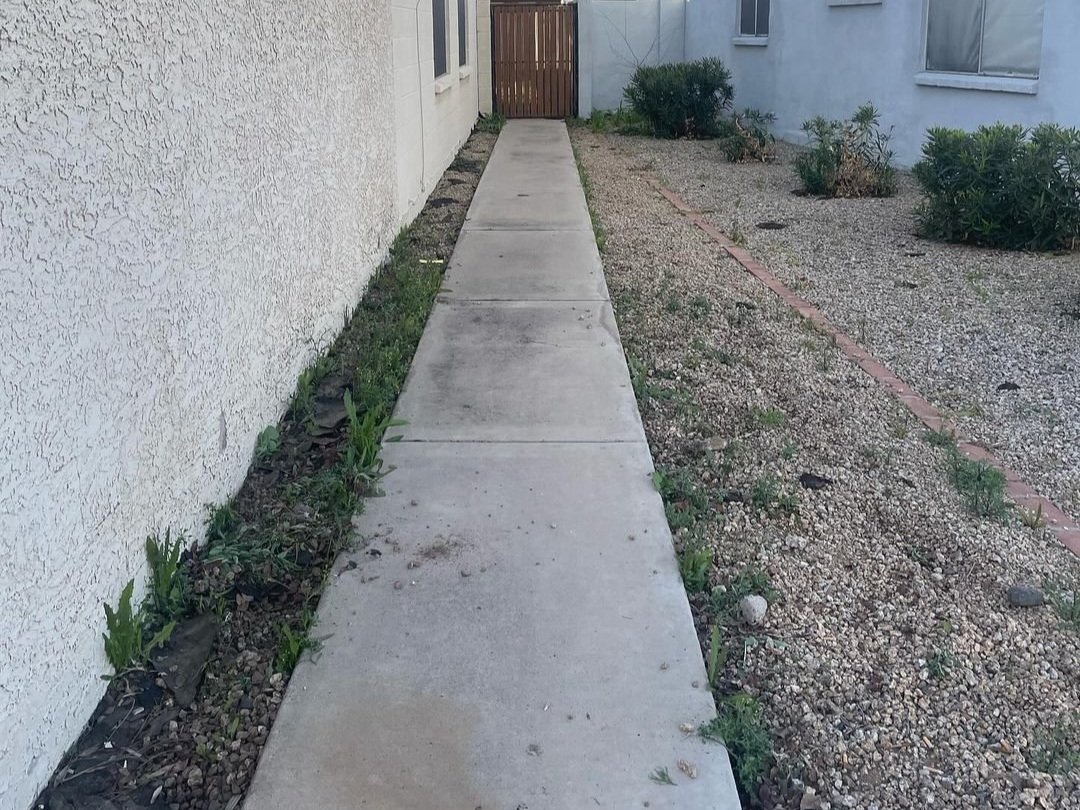 Before and After Walkway Weed Control Services, Valley Of The Sun Landscaping1.jpg