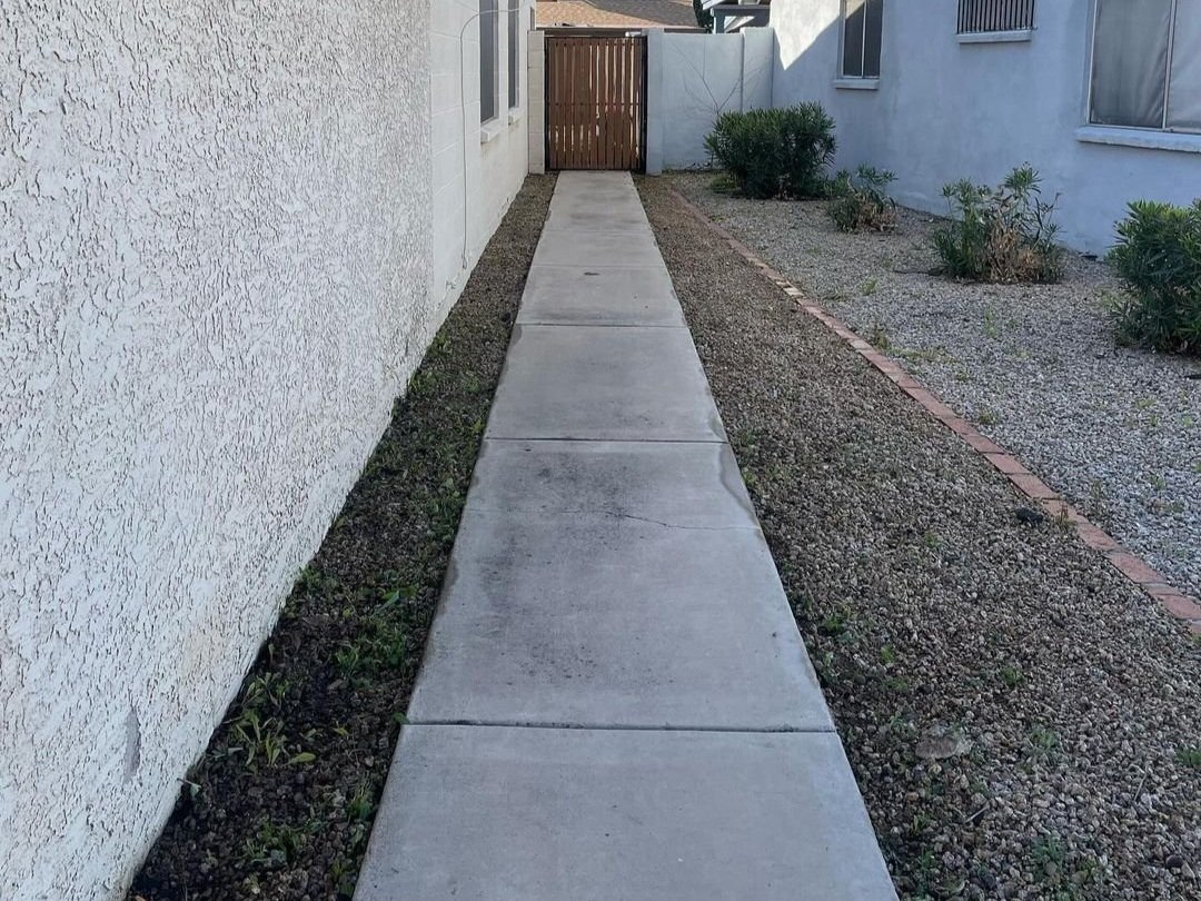 Before and After Walkway Weed Control Services, Valley Of The Sun Landscaping2.jpg