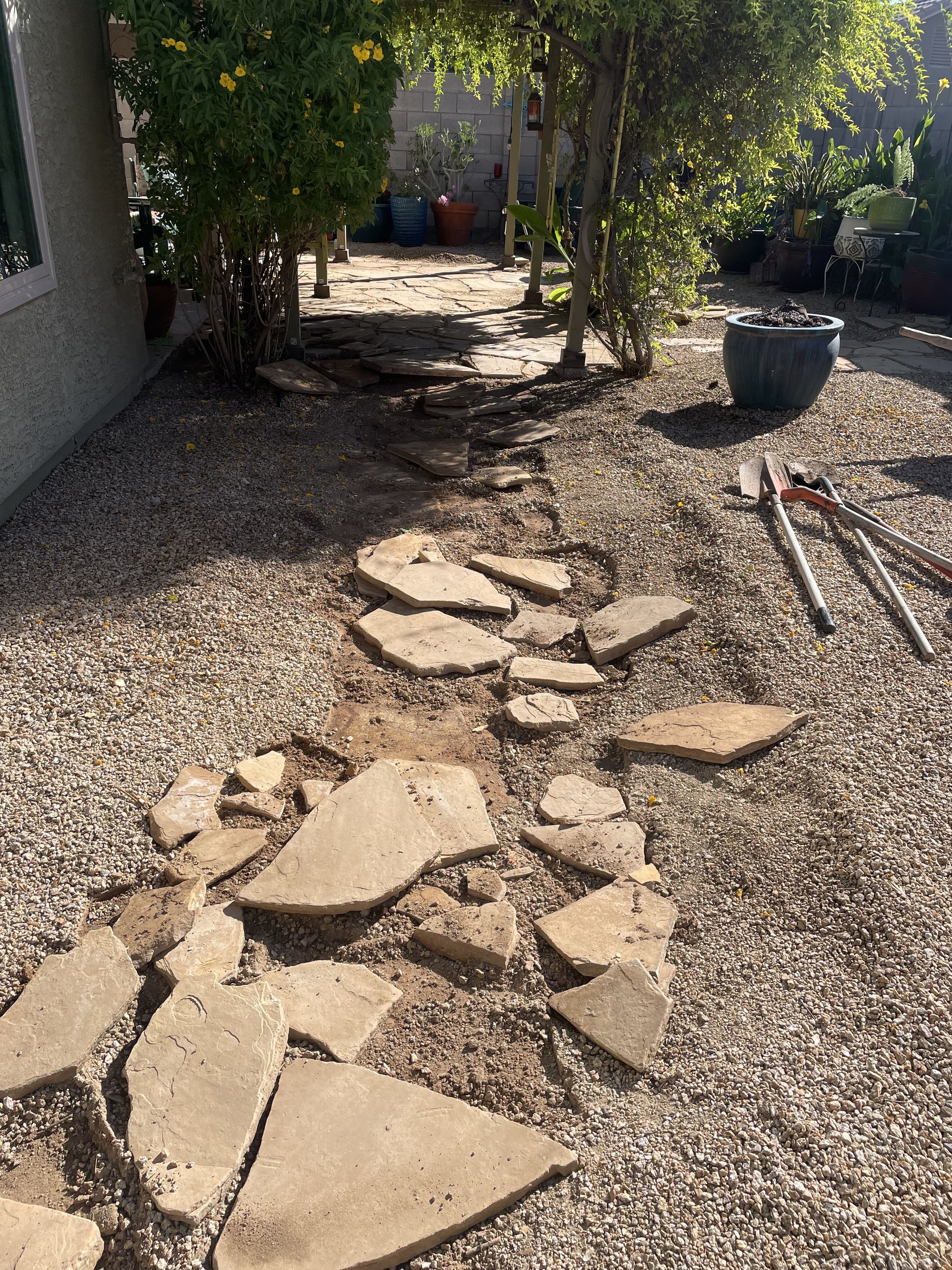 Paver Walkway Installation Services, Valley of The Sun Landscaping, Before.jpeg