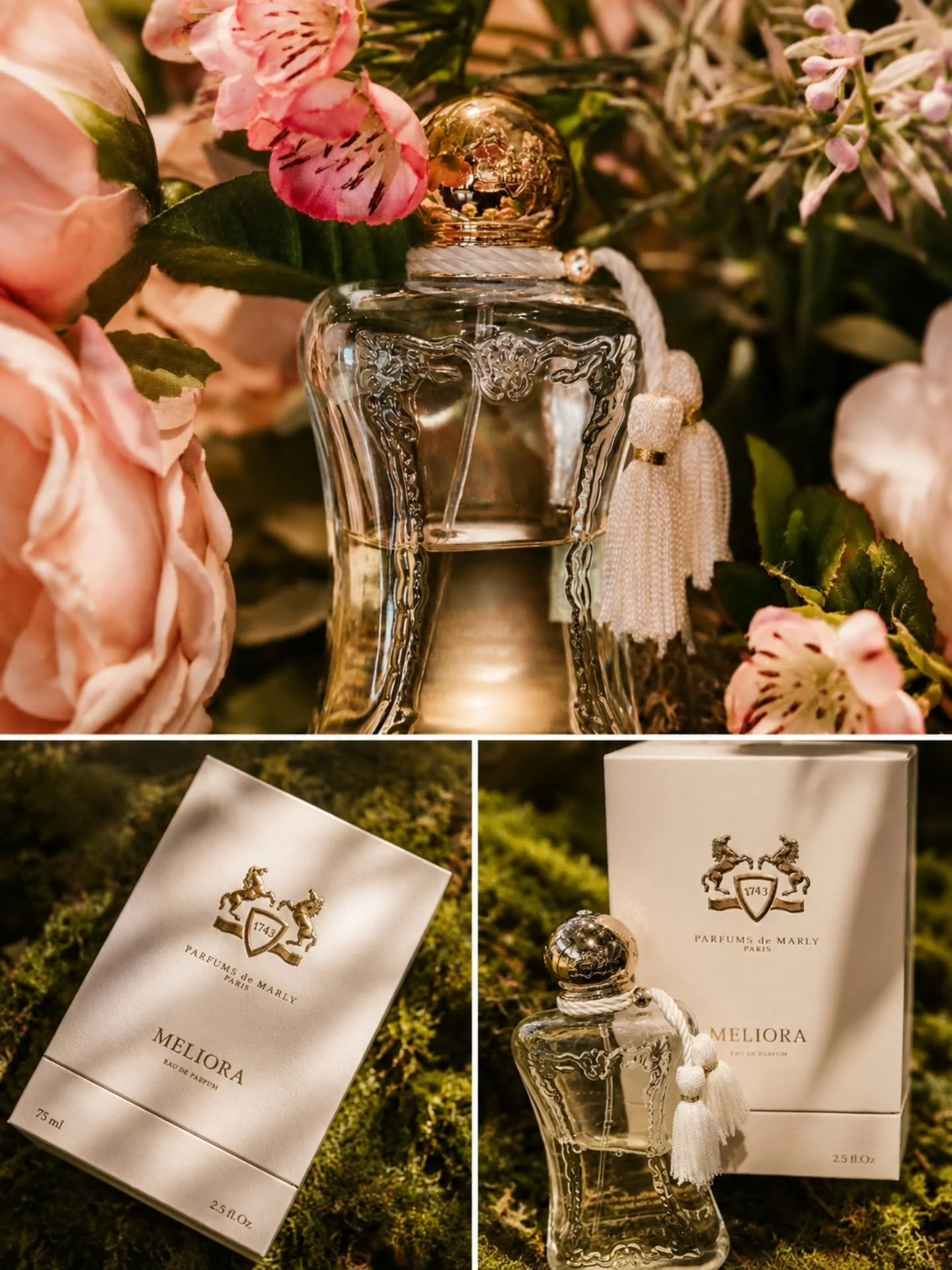 New from @parfumedemarly: Meliora, zesty raspberry, unfolding into a heart of elegant rose and ylang-ylang, and settling on a warm, woody vanilla base. Uplifting, delicate, and elegant.