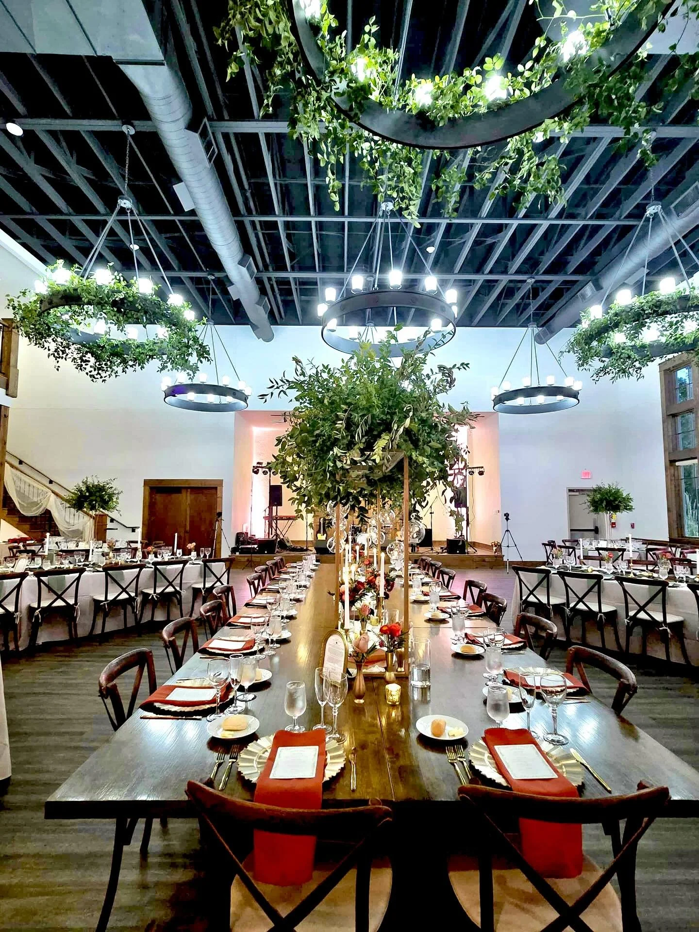 Some setup photos of the dining room portion of Emily and Nathan&rsquo;s reception last weekend. 
.
Thank you to our tribe of vendors for all your work. 

@cesandjudys 
@bellifioristl 
@tko_djs  @lostsailorstl 
@sarahscakeshopweddings 
@forevermoore_