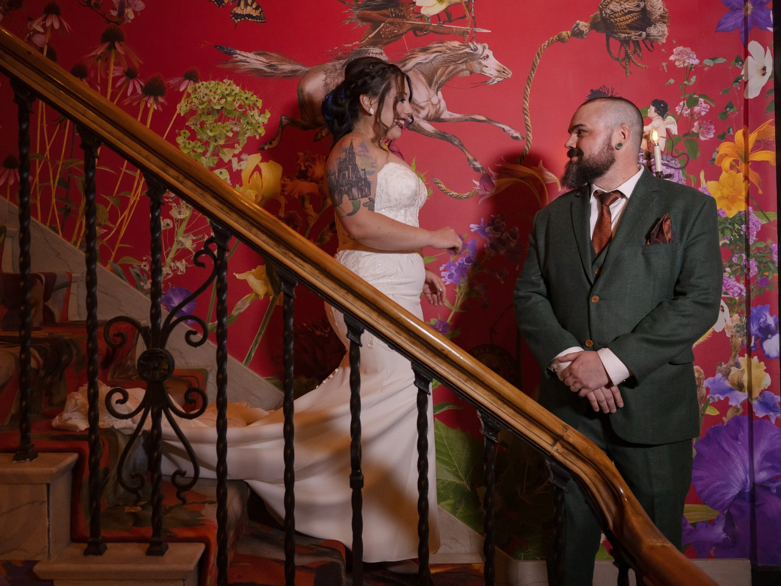 Off-Beat Bride and Groom First Look