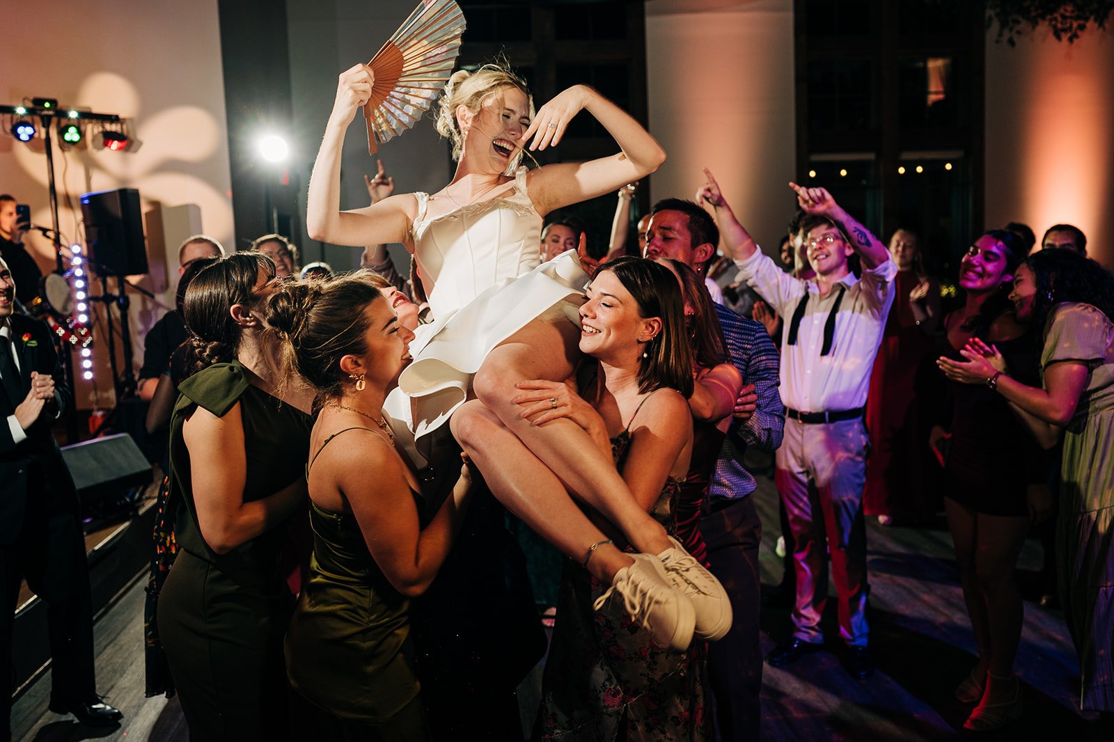 Bride Crowd Surfing