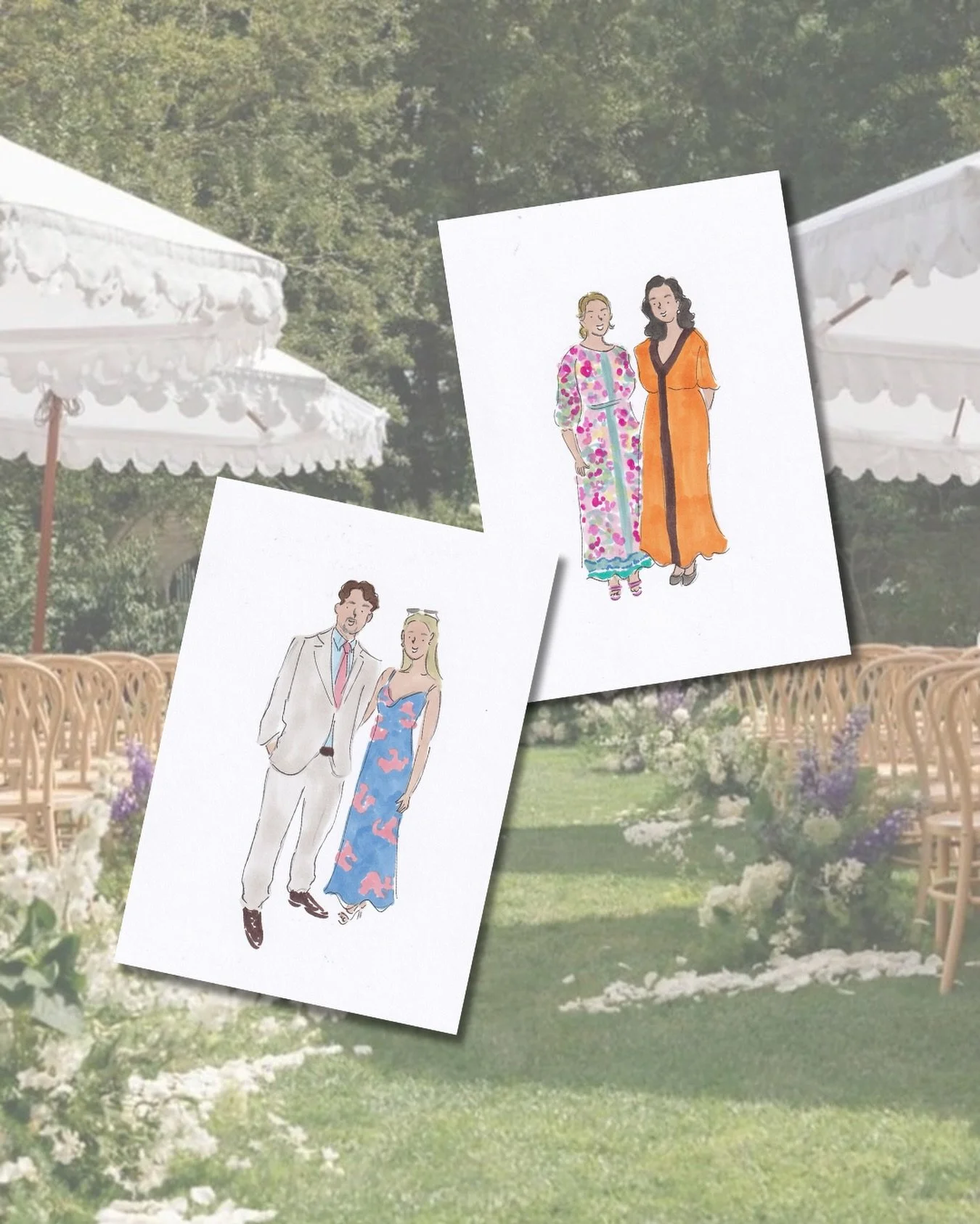 Just a couple of the stylish guests I’ve illustrated this summer π¨ππ
I have limited availability for 2026 dates, so if you’re dreaming of having Live Illustration at your wedding, visit the website link in my bio!
#liveillustration #