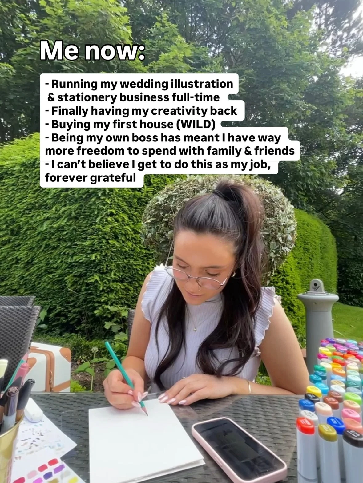 If only I could go back and tell 2024 me, what I know now 🥹

#fulltimeillustrator #smallbusinessowner #liveweddingillustrator #weddingstationerydesigner