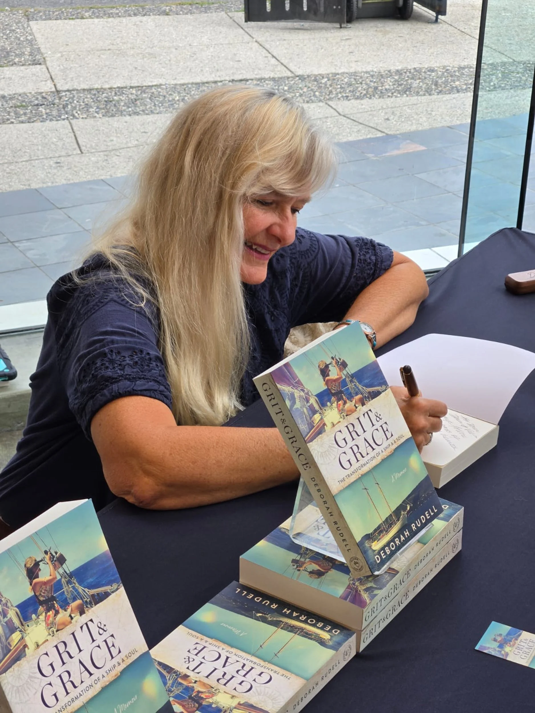 Signing Books.