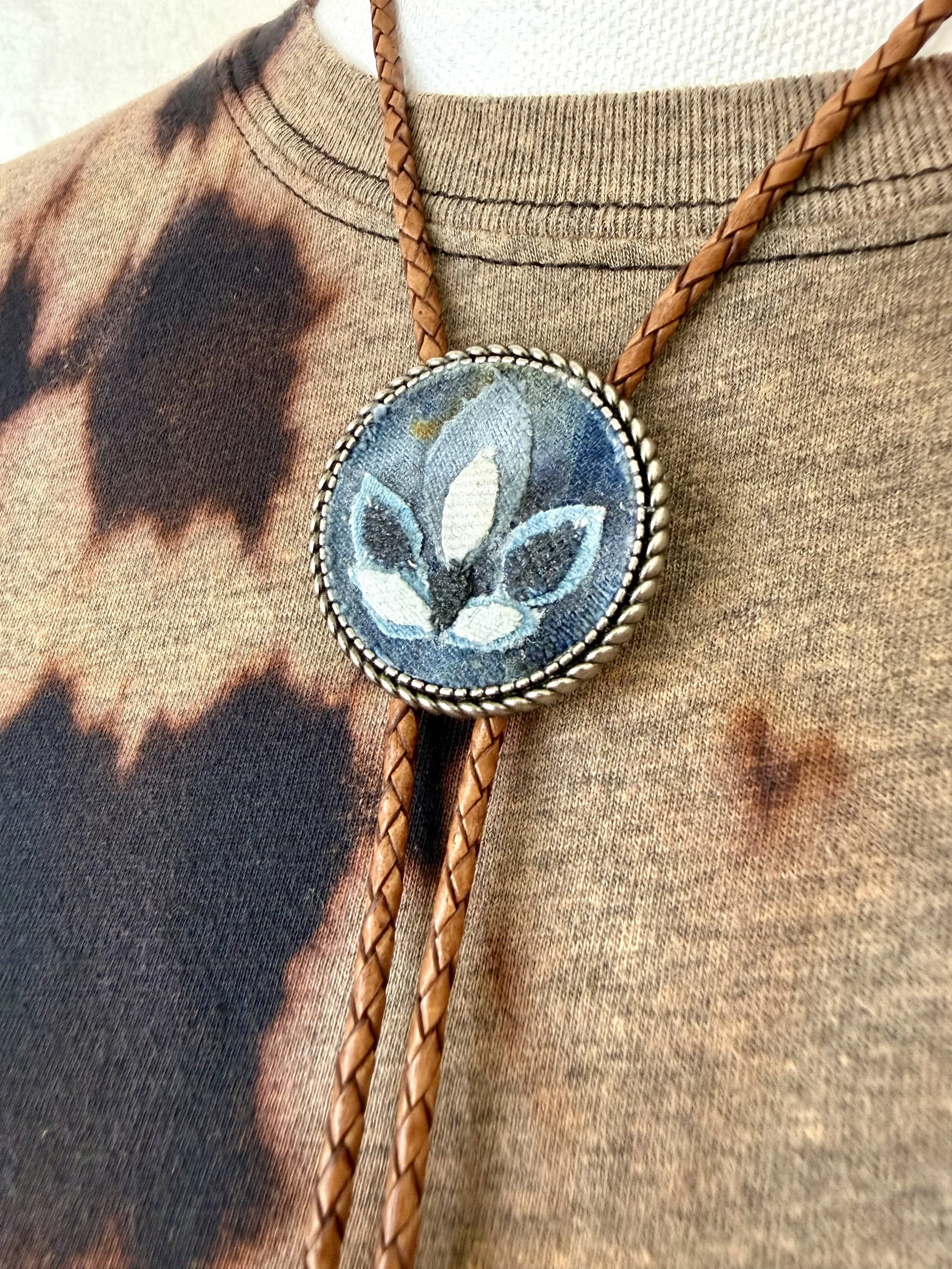Orchid Upcycled Denim Bolo Tie