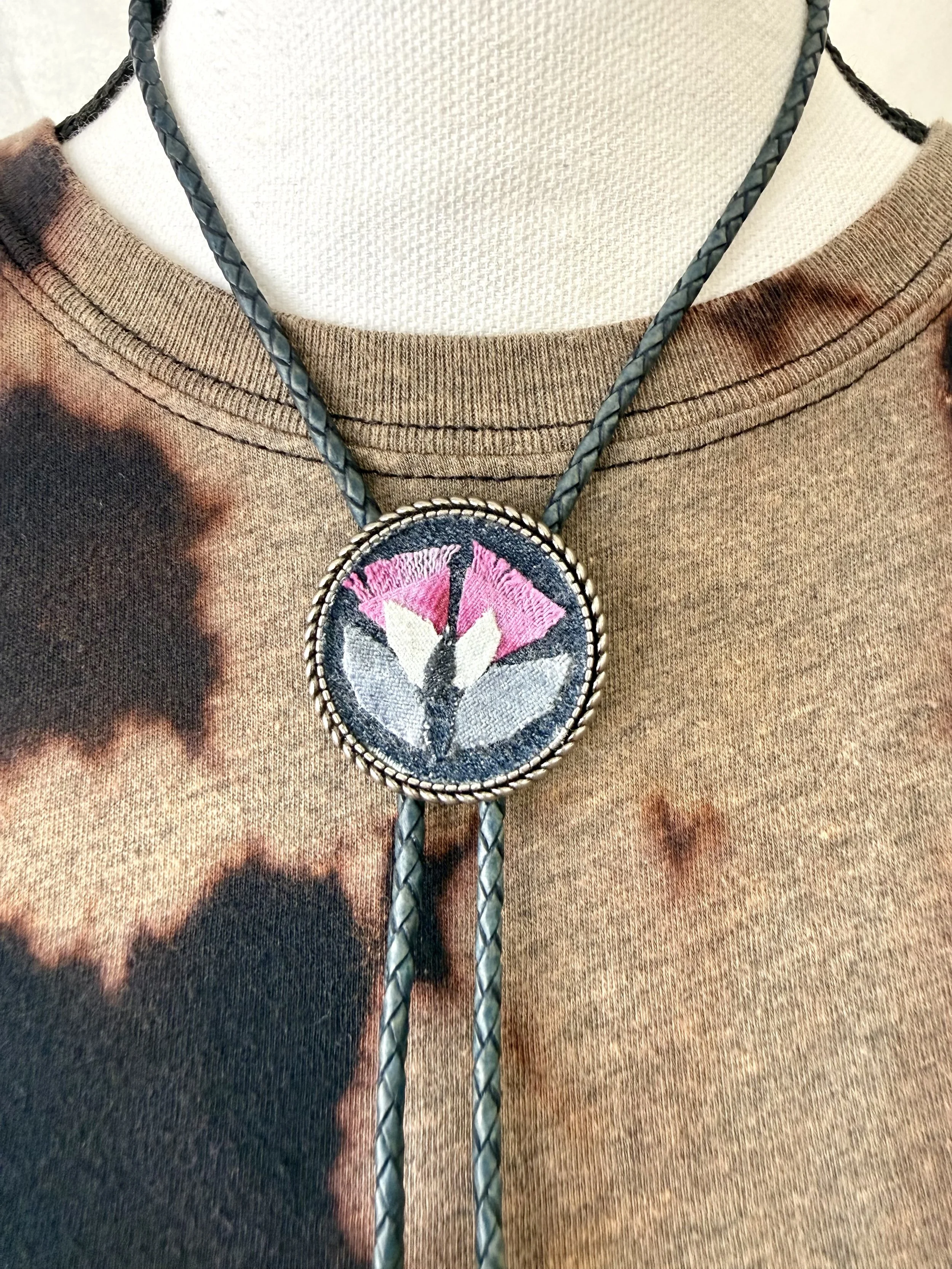 Tulip Upcycled Denim Bolo Tie