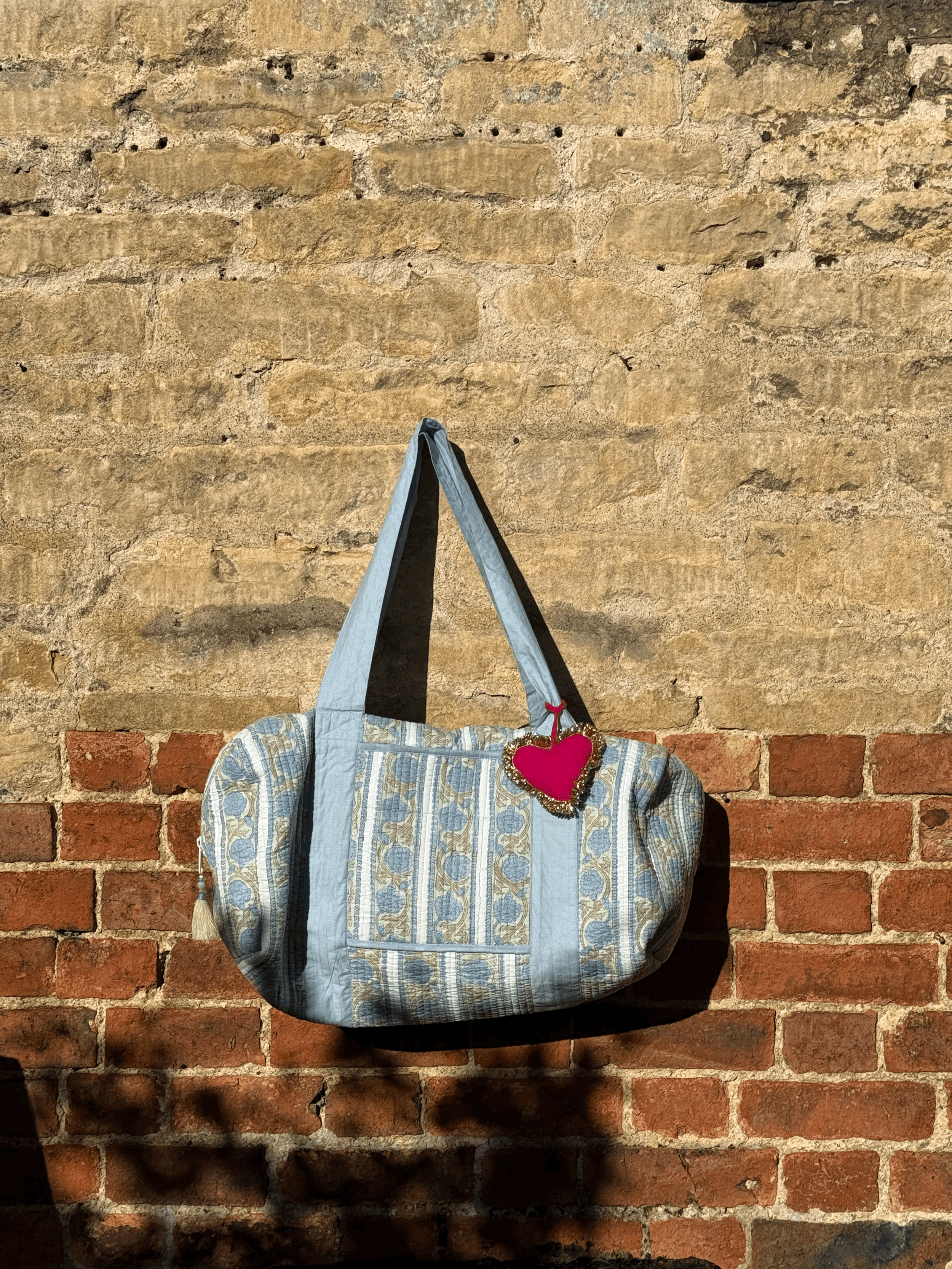 Blue Floral Sleepover Bag