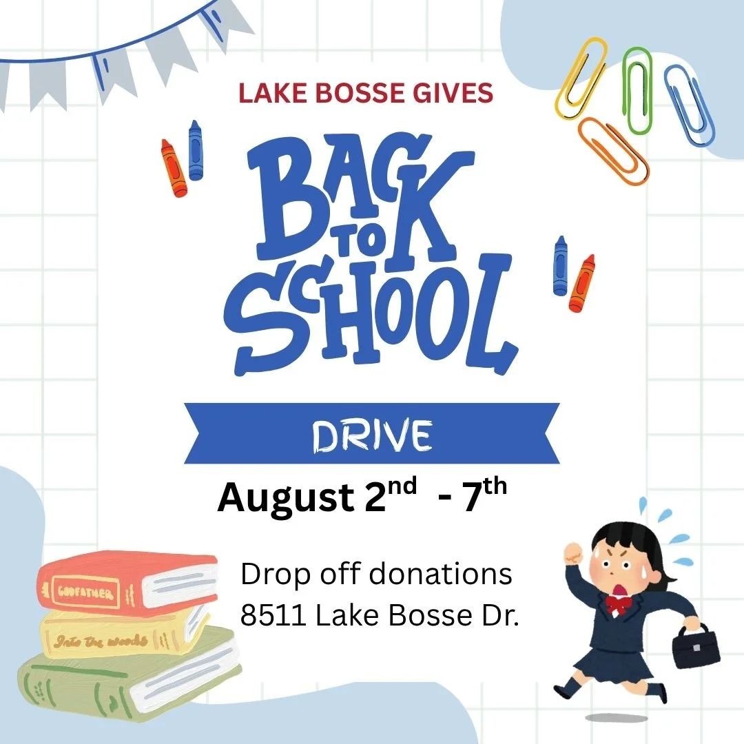 Lake Bosse Gives Back-To-School Drive