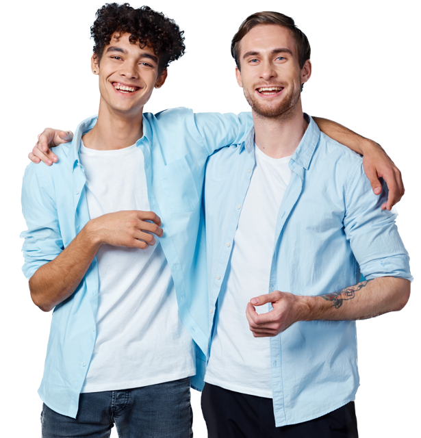 man-with-curly-hair-hugs-his-friend-on-blue-backgr-2023-11-27-04-49-52-utc Medium.png