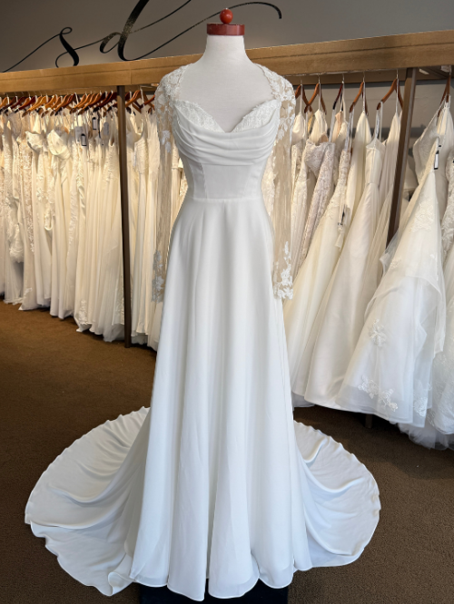 Long Sleeve Aline Wedding Dress