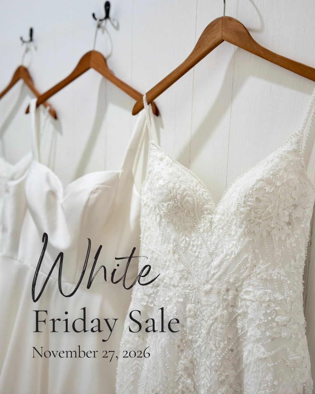 White Friday Wedding Dress Sale at Sandra D’s Bridal Boutique in Watertown, WI