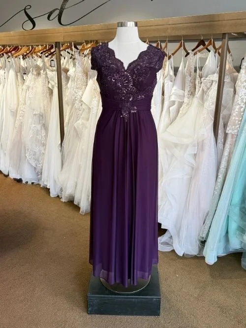 dark purple mom's dress
