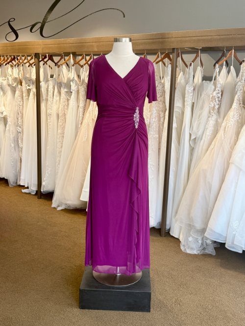 Dark Grey Beaded Mother's Dress