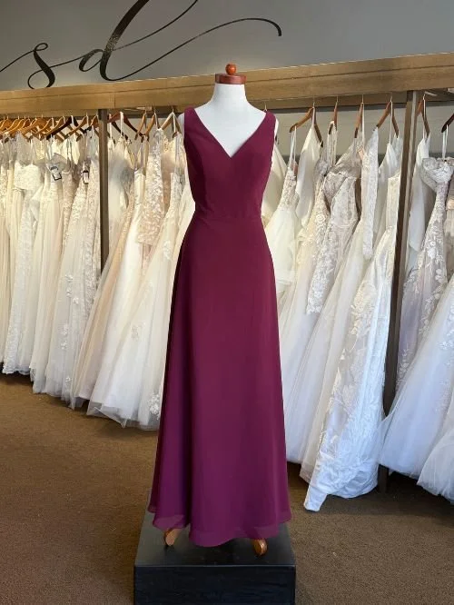 burgundy bridesmaid dress