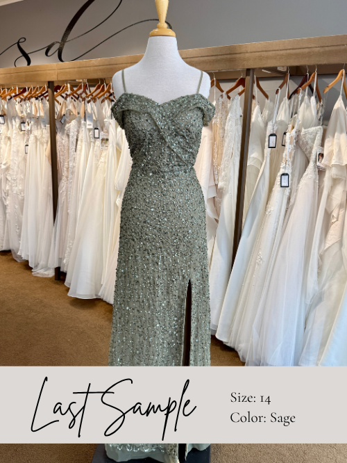 sale mother's dress in sage green