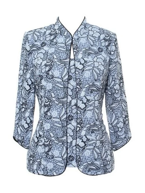 light blue jacket and top pantsuit