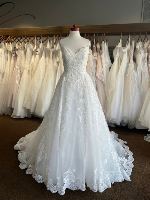 lace and sparkle ballgown wedding dress