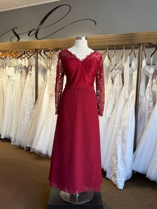 lace long sleeve bridesmaid dress