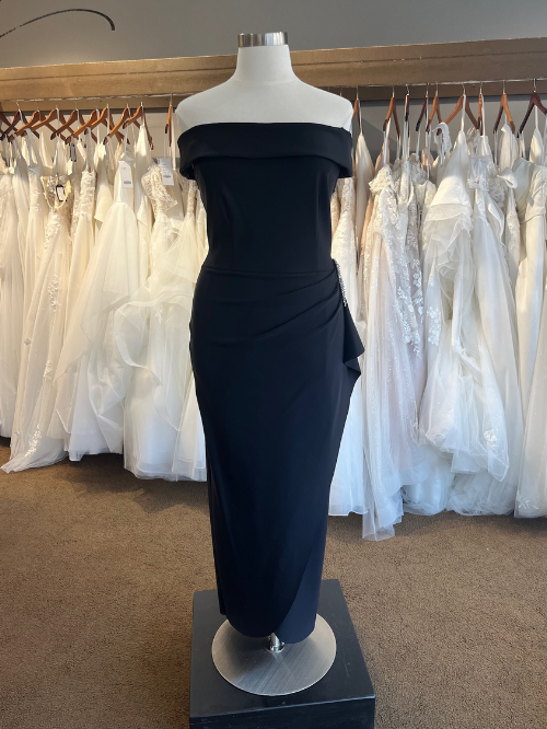 Black off the shoulder mom's dress