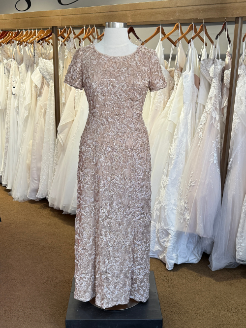 Champagne Lace Mother's Dress