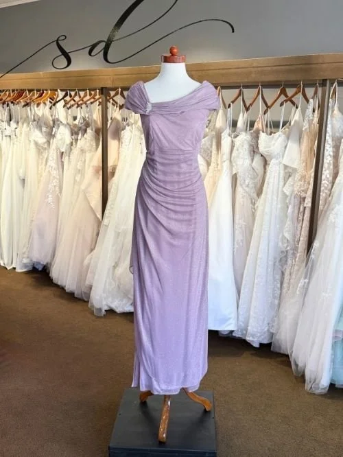 mauve mother's dress