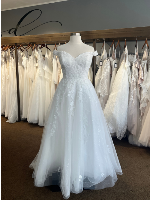 Curvy Lace and Sparkle Wedding Dress