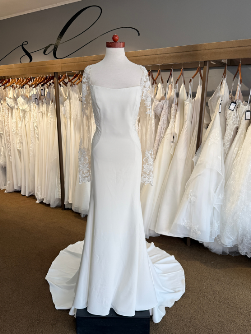 Long Sleeve Fitted Wedding Dress