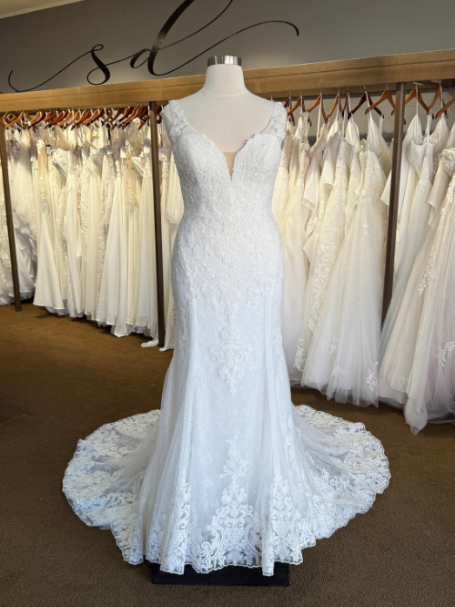 Curvy Fitted Lace Wedding Dress