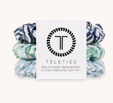 Totally Turquoise Small Silk Scrunchies